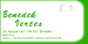 benedek vertes business card
