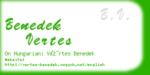 benedek vertes business card
